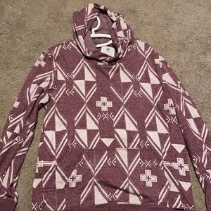 It’s a red and white on the byas hoodie worn once